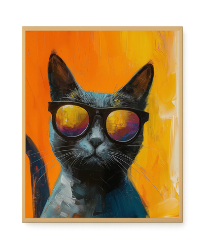 Stylish Cat Canvas Print