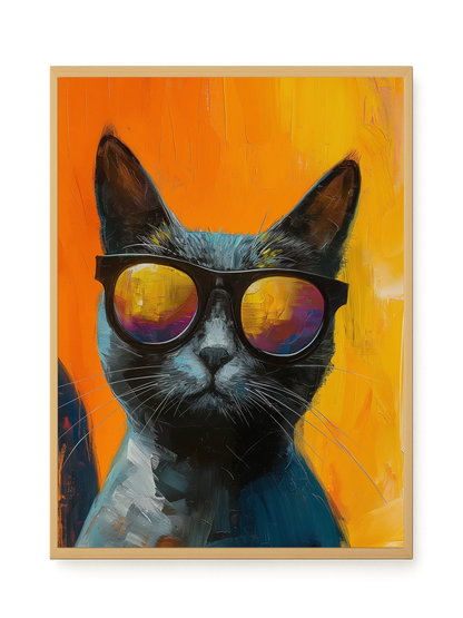 Stylish Cat Canvas Print