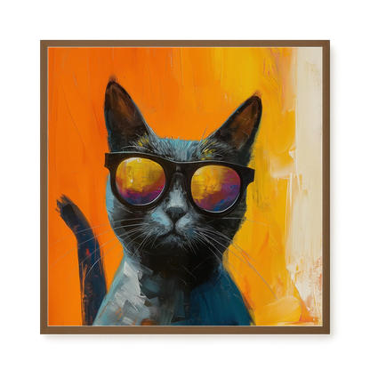 Stylish Cat Canvas Print