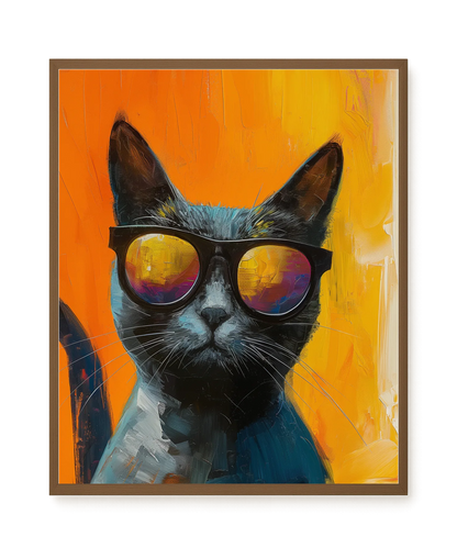 Stylish Cat Canvas Print