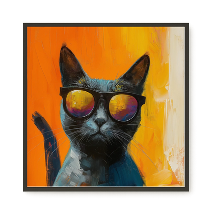 Stylish Cat Canvas Print