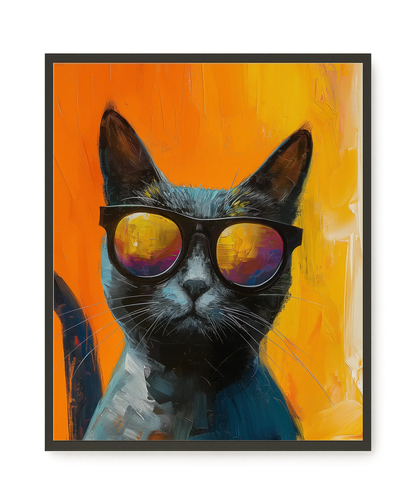 Stylish Cat Canvas Print