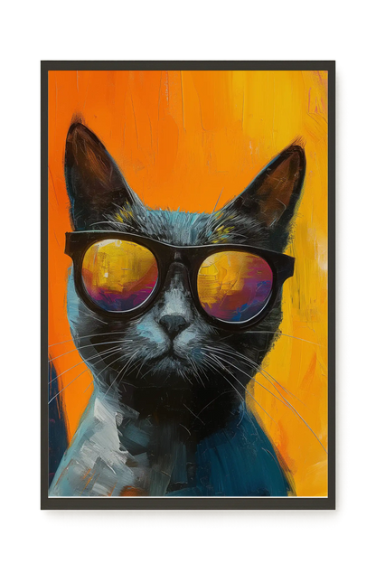 Stylish Cat Canvas Print