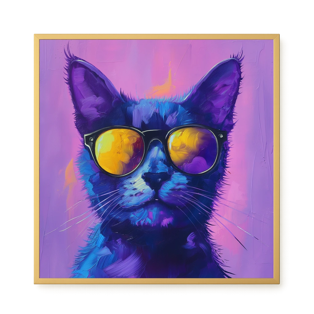 Modern Cat Canvas Wall Art