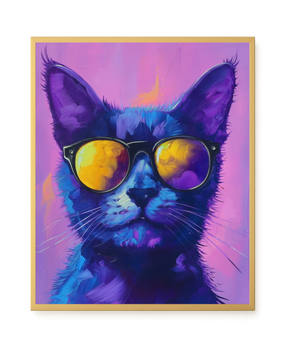 Modern Cat Canvas Wall Art