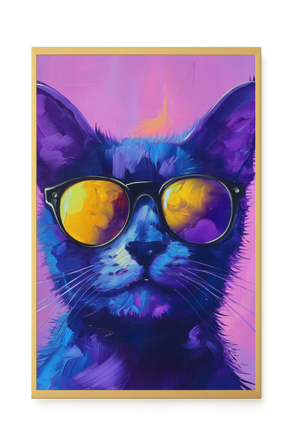 Modern Cat Canvas Wall Art