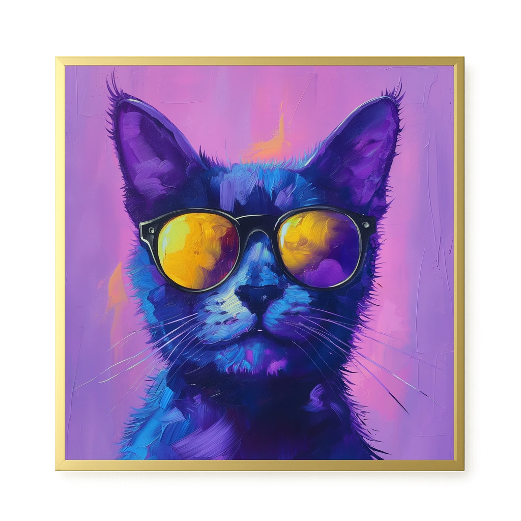 Modern Cat Canvas Wall Art