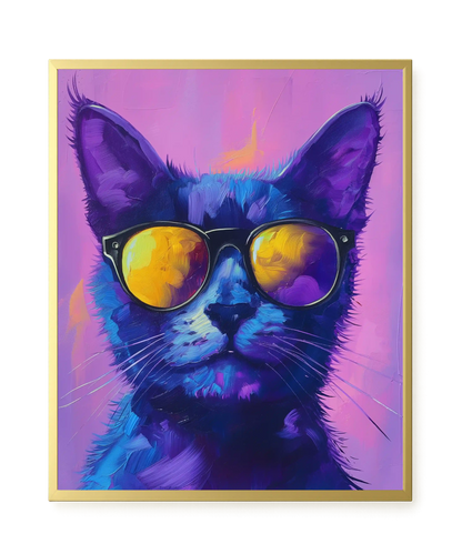 Modern Cat Canvas Wall Art