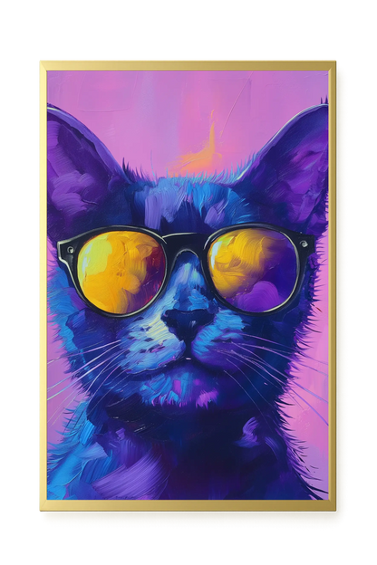 Modern Cat Canvas Wall Art
