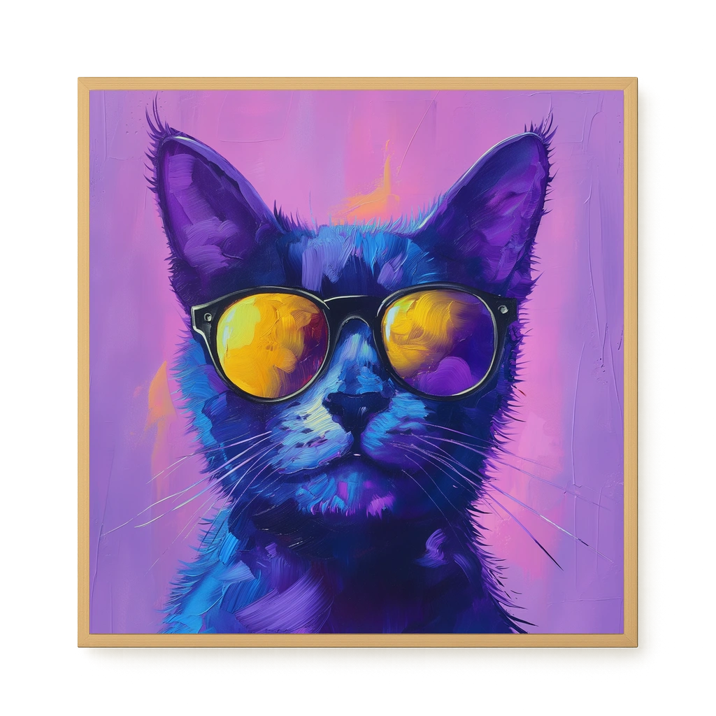 Modern Cat Canvas Wall Art