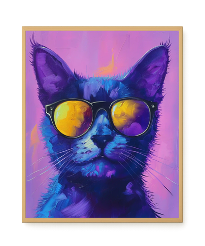 Modern Cat Canvas Wall Art