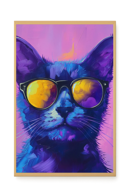 Modern Cat Canvas Wall Art