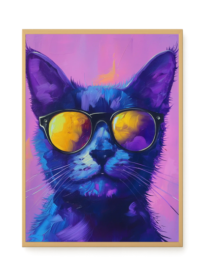 Modern Cat Canvas Wall Art