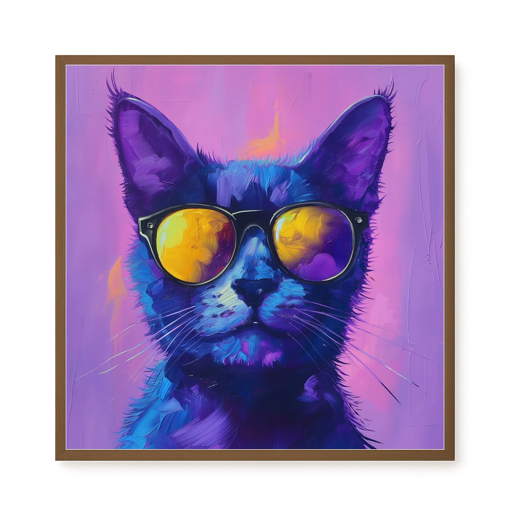 Modern Cat Canvas Wall Art