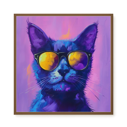 Modern Cat Canvas Wall Art