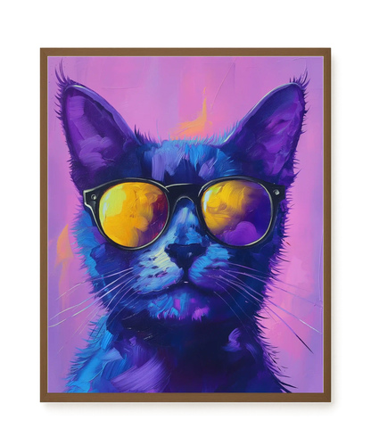 Modern Cat Canvas Wall Art