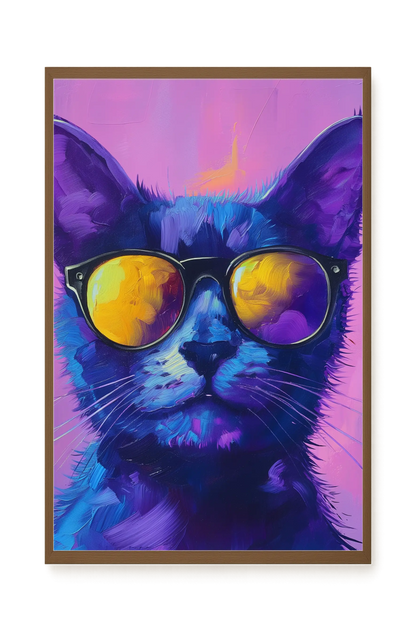 Modern Cat Canvas Wall Art