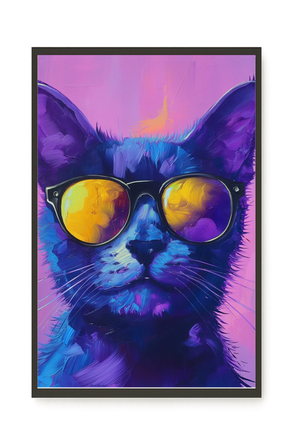 Modern Cat Canvas Wall Art