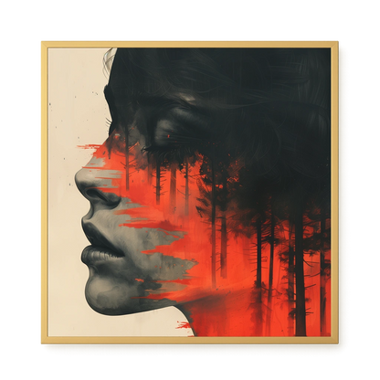 Fragmented Face Canvas Wall Art