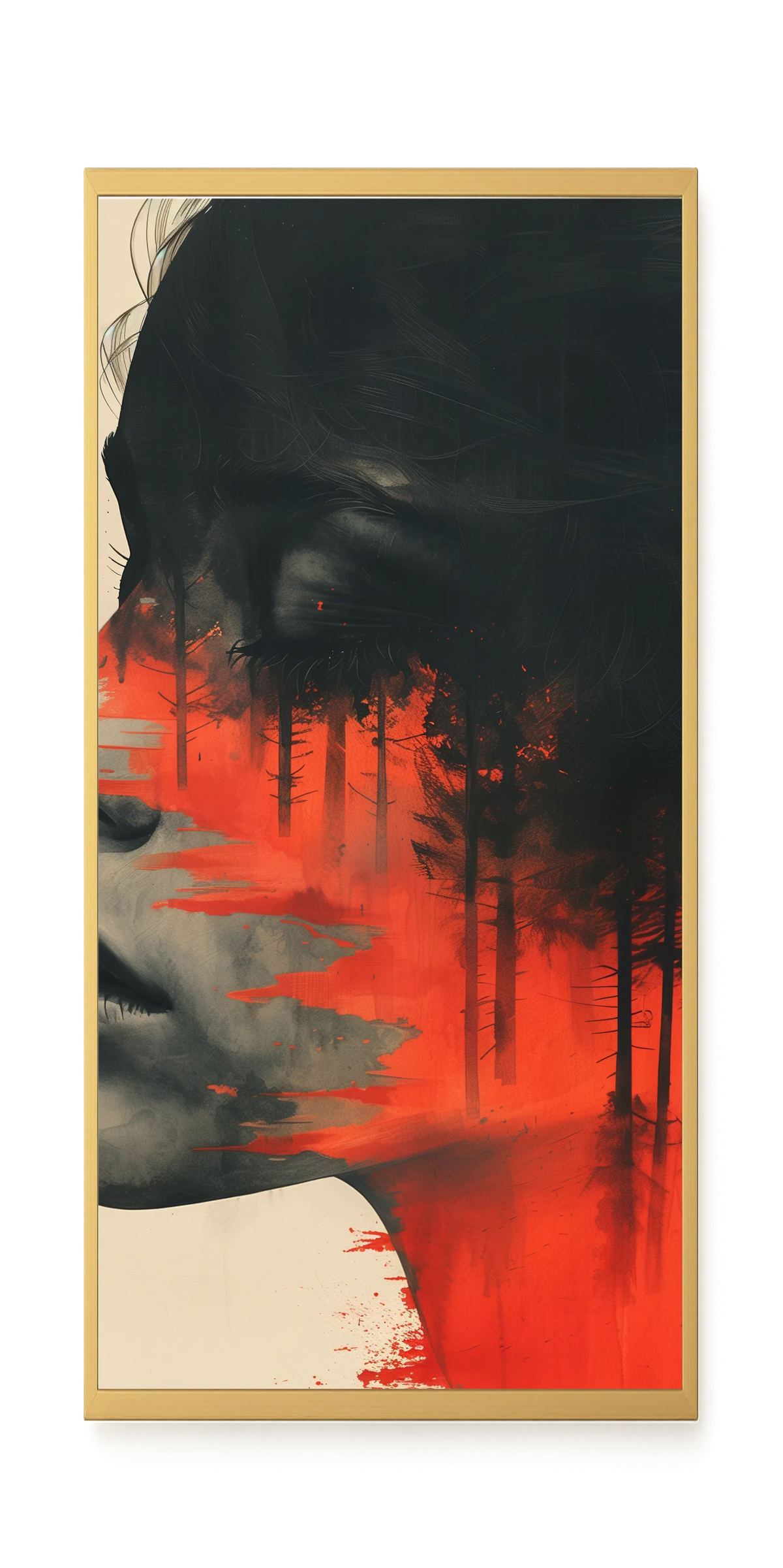 Fragmented Face Canvas Wall Art