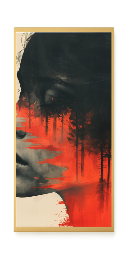 Fragmented Face Canvas Wall Art