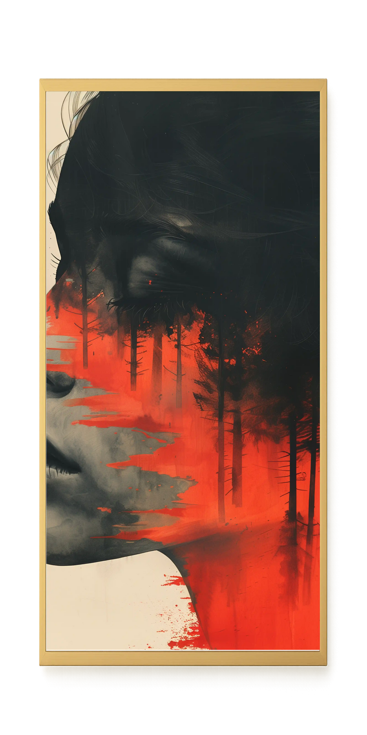 Fragmented Face Canvas Wall Art