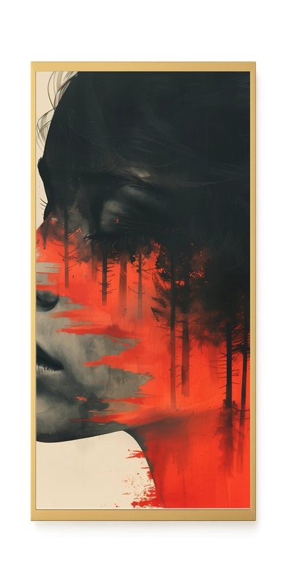 Fragmented Face Canvas Wall Art