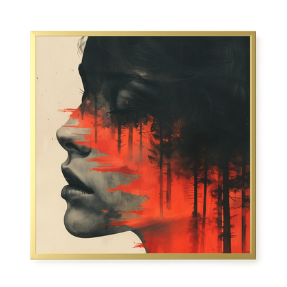 Fragmented Face Canvas Wall Art
