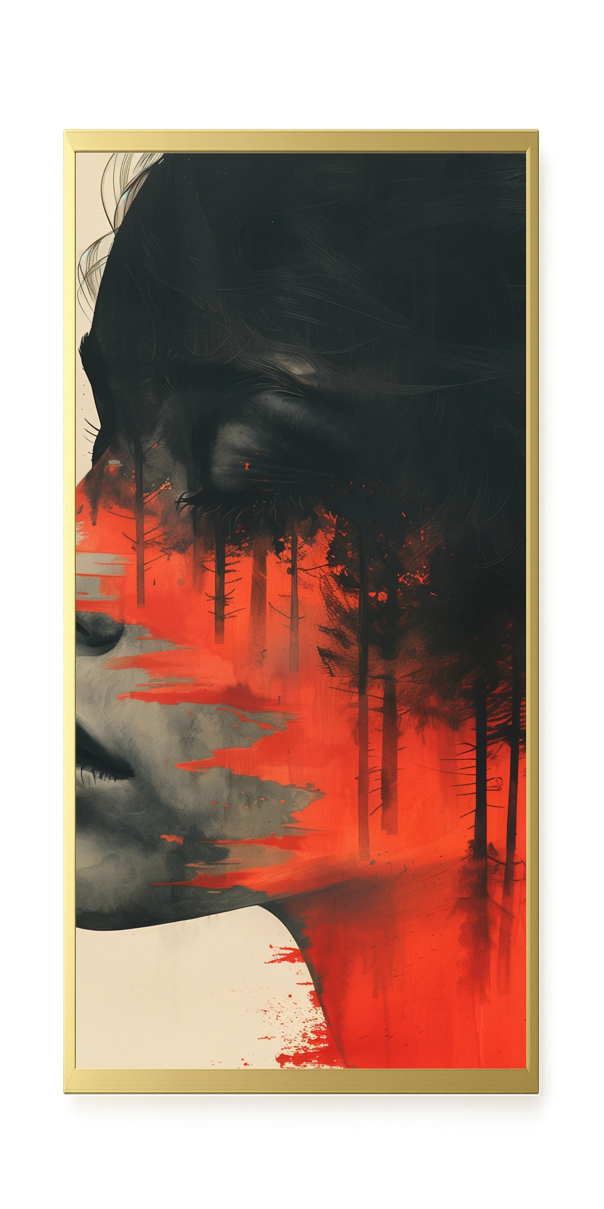 Fragmented Face Canvas Wall Art
