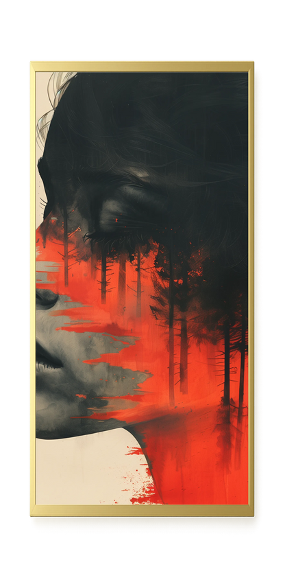 Fragmented Face Canvas Wall Art