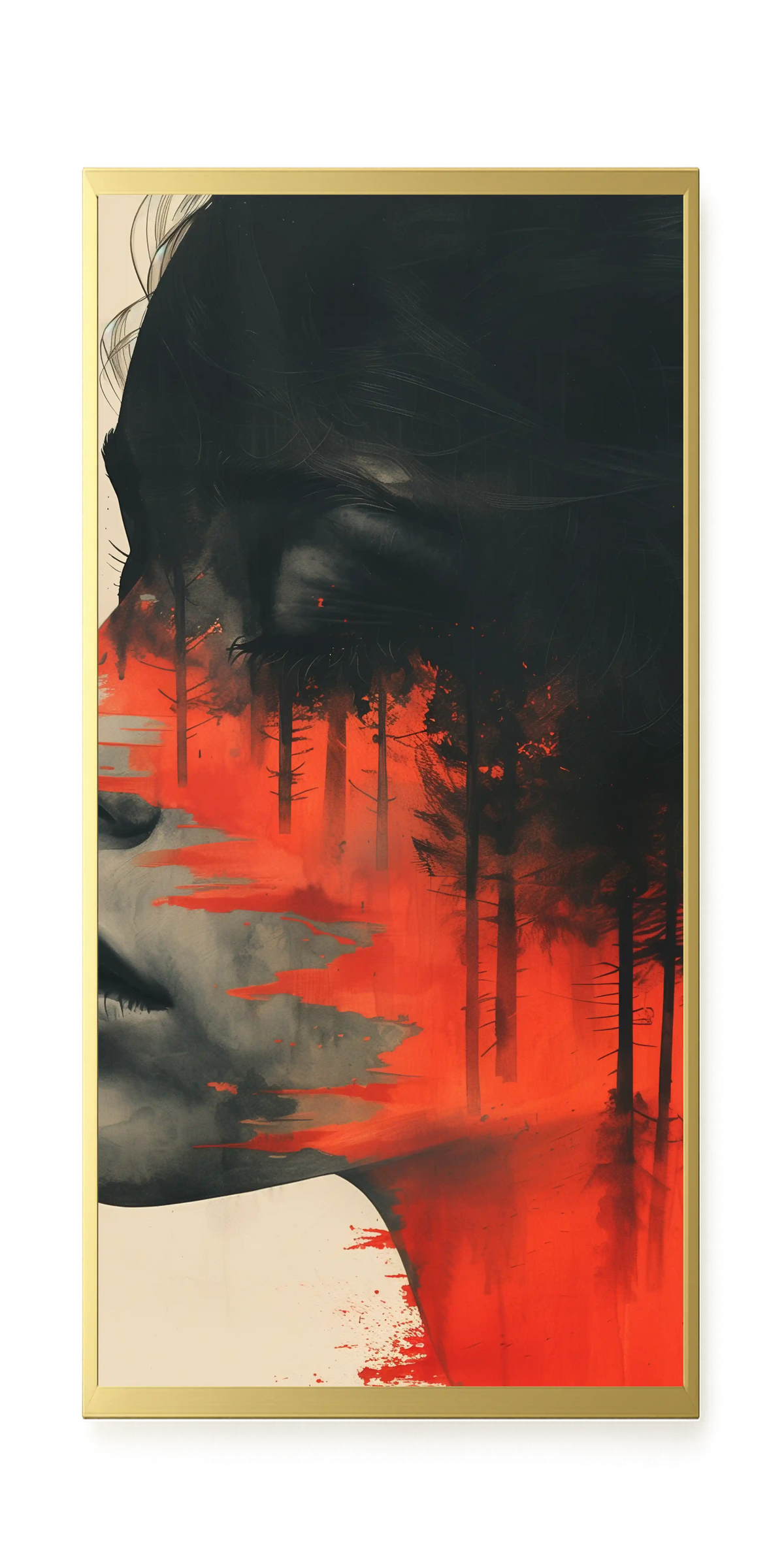 Fragmented Face Canvas Wall Art