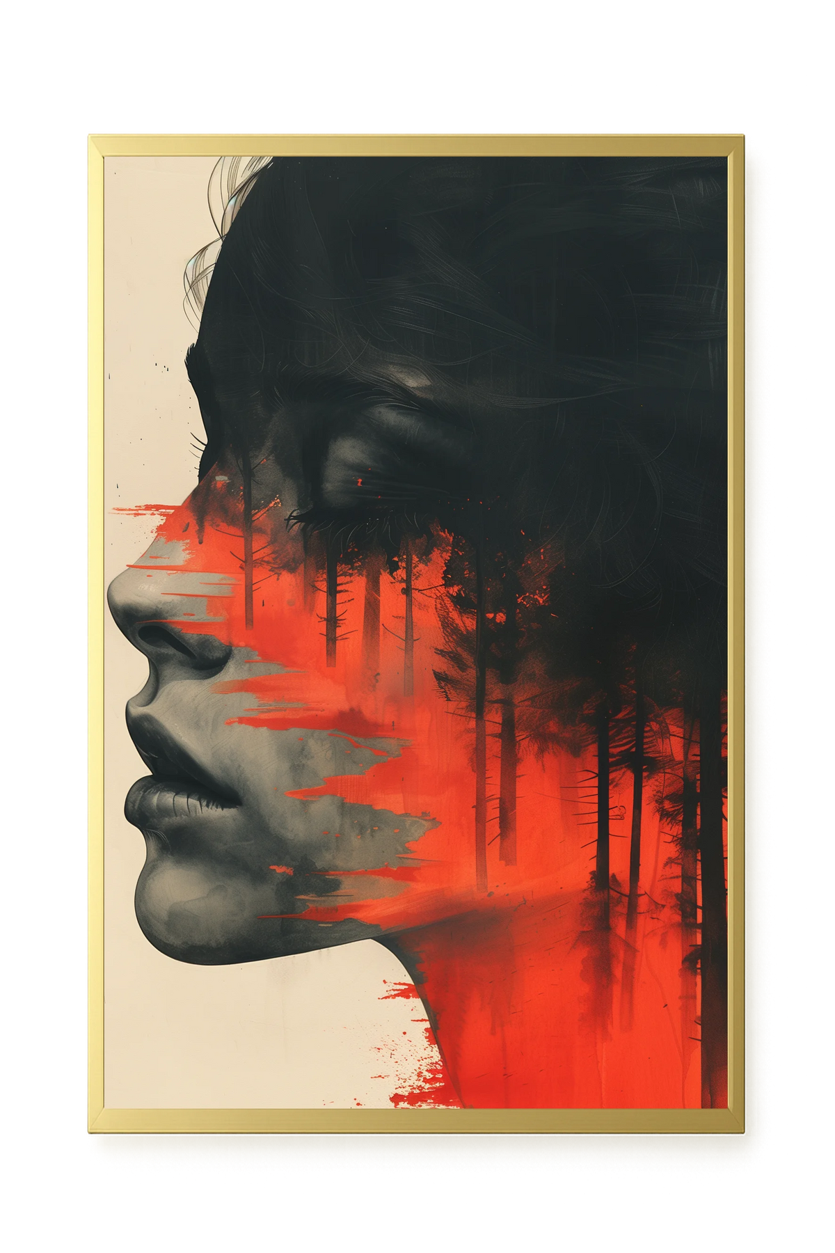 Fragmented Face Canvas Wall Art