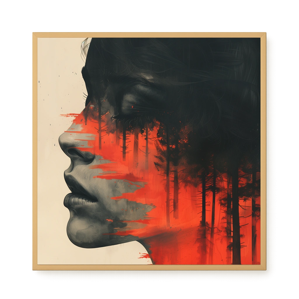Fragmented Face Canvas Wall Art