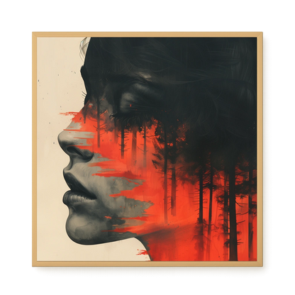 Fragmented Face Canvas Wall Art