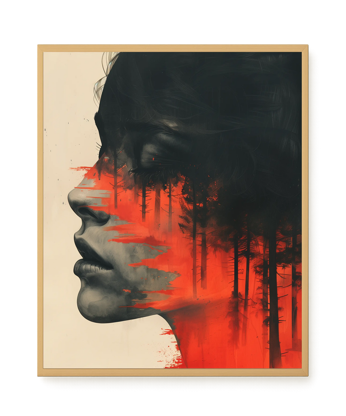 Fragmented Face Canvas Wall Art