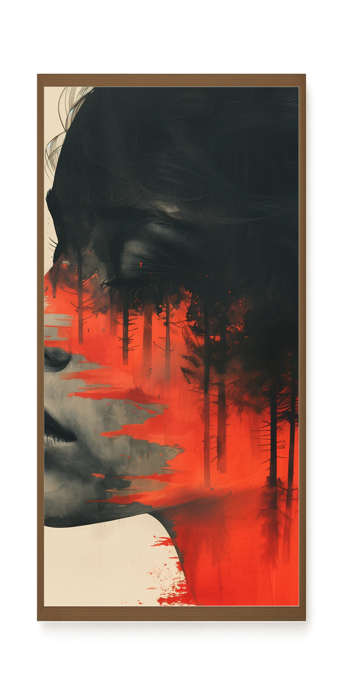 Fragmented Face Canvas Wall Art