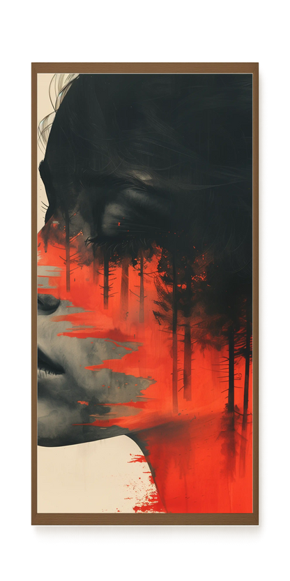 Fragmented Face Canvas Wall Art
