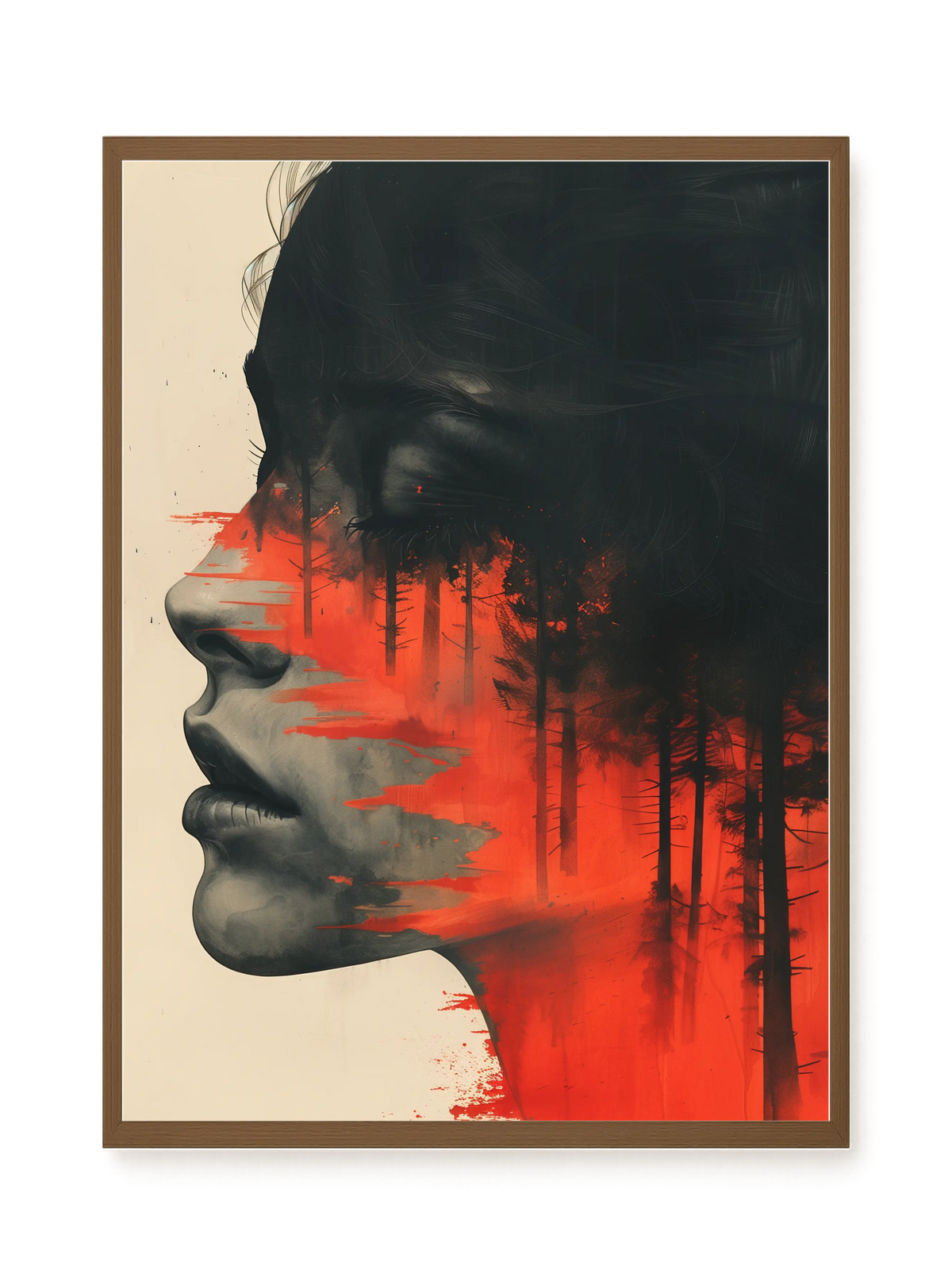 Fragmented Face Canvas Wall Art