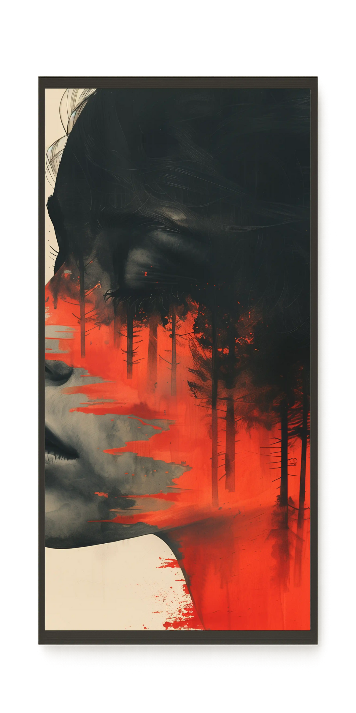 Fragmented Face Canvas Wall Art