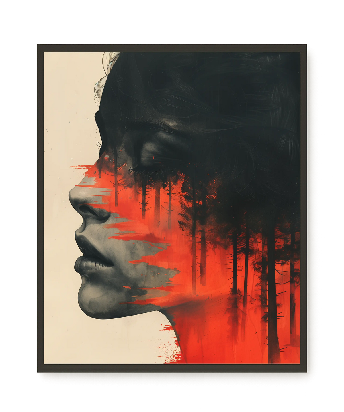 Fragmented Face Canvas Wall Art
