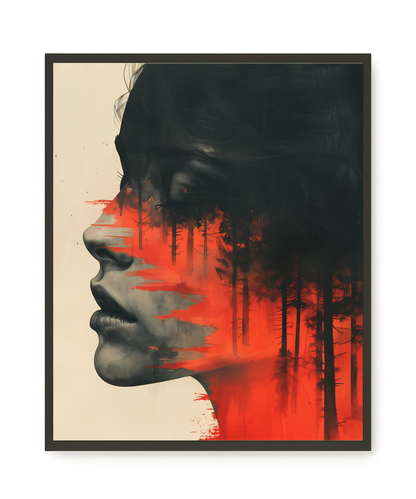 Fragmented Face Canvas Wall Art