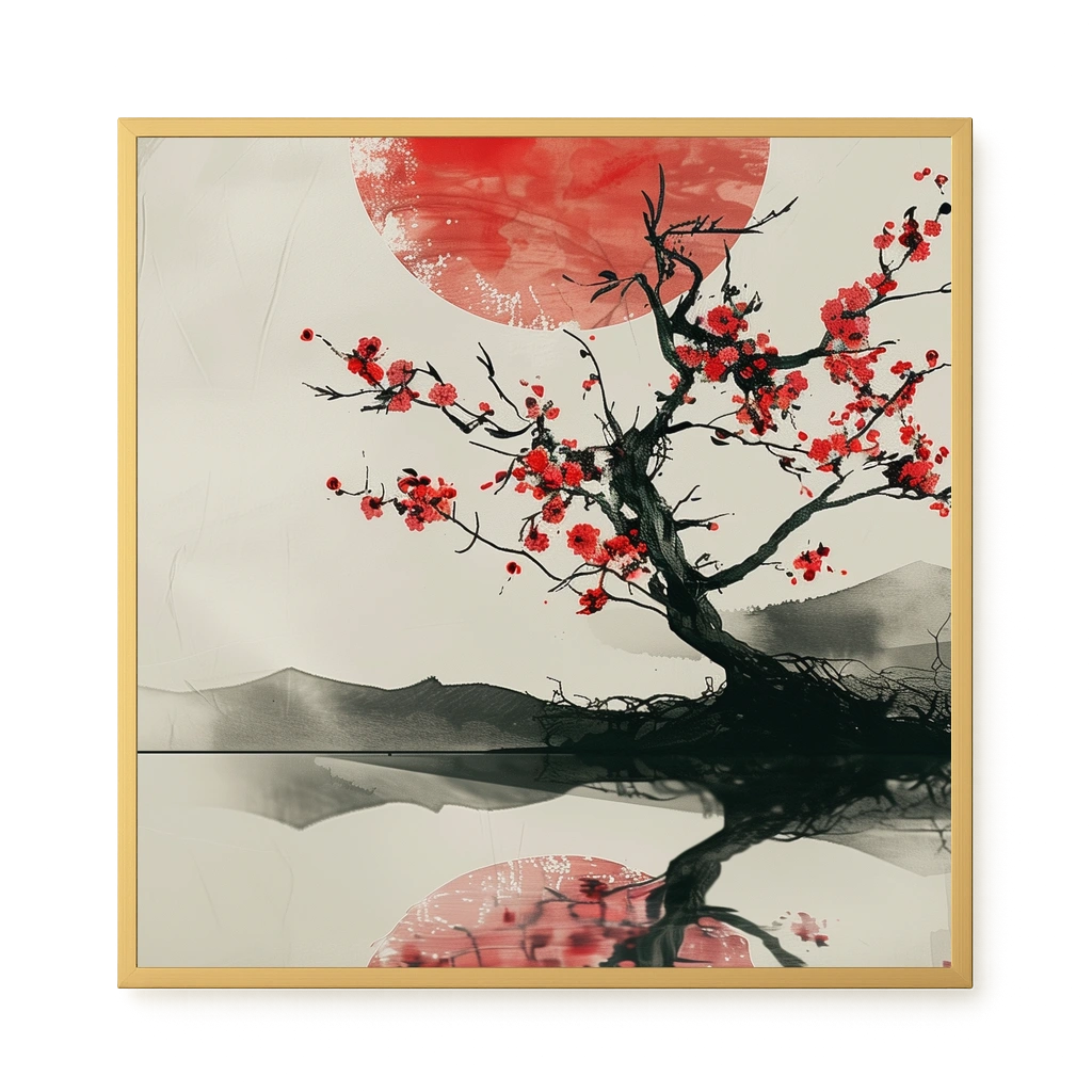 Red Stillness Canvas Print