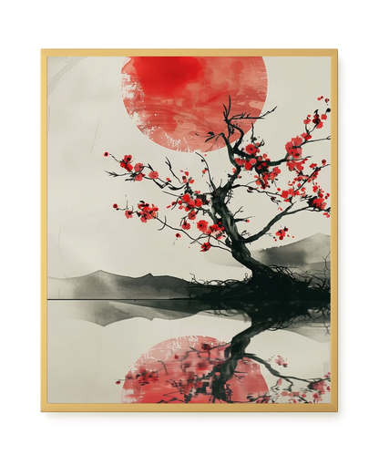 Red Stillness Canvas Print