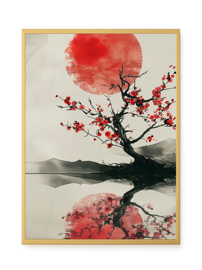 Red Stillness Canvas Print