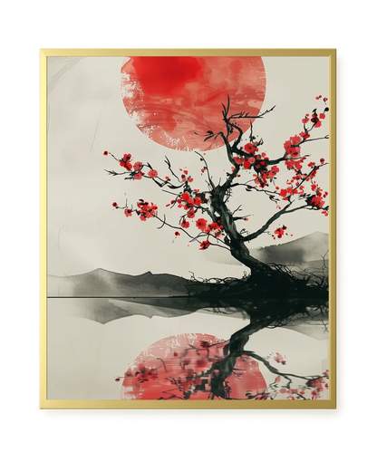 Red Stillness Canvas Print