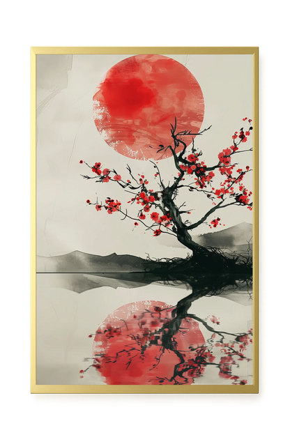 Red Stillness Canvas Print