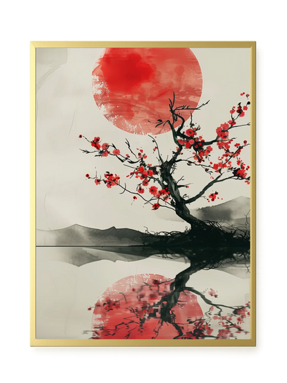 Red Stillness Canvas Print