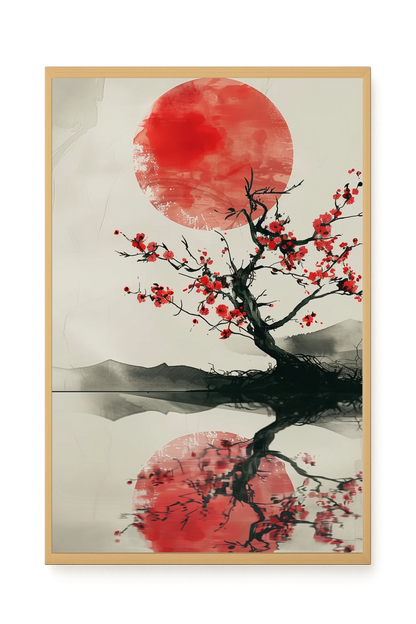 Red Stillness Canvas Print