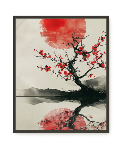 Red Stillness Canvas Print