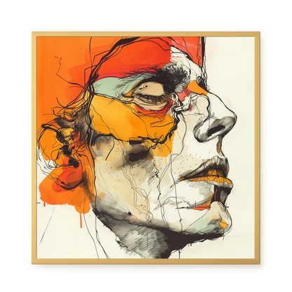 Fragmented Portrait Canvas Wall Art